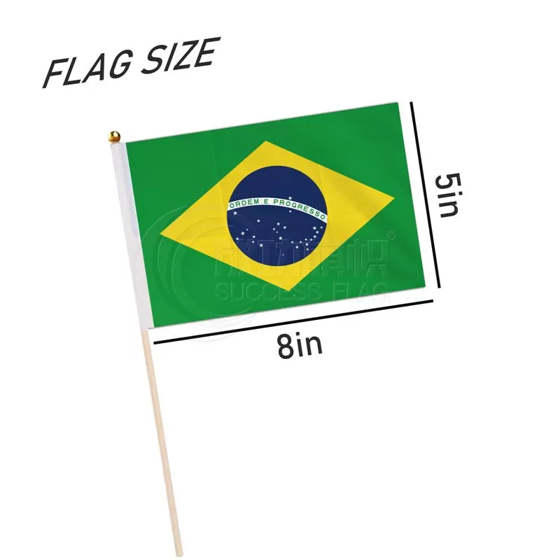 Brazil Stick Flags