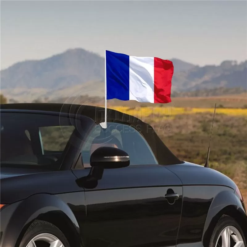 France Car Flag