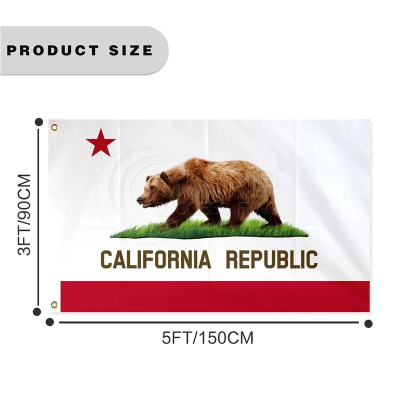 Wholesale Custom California State Flags
