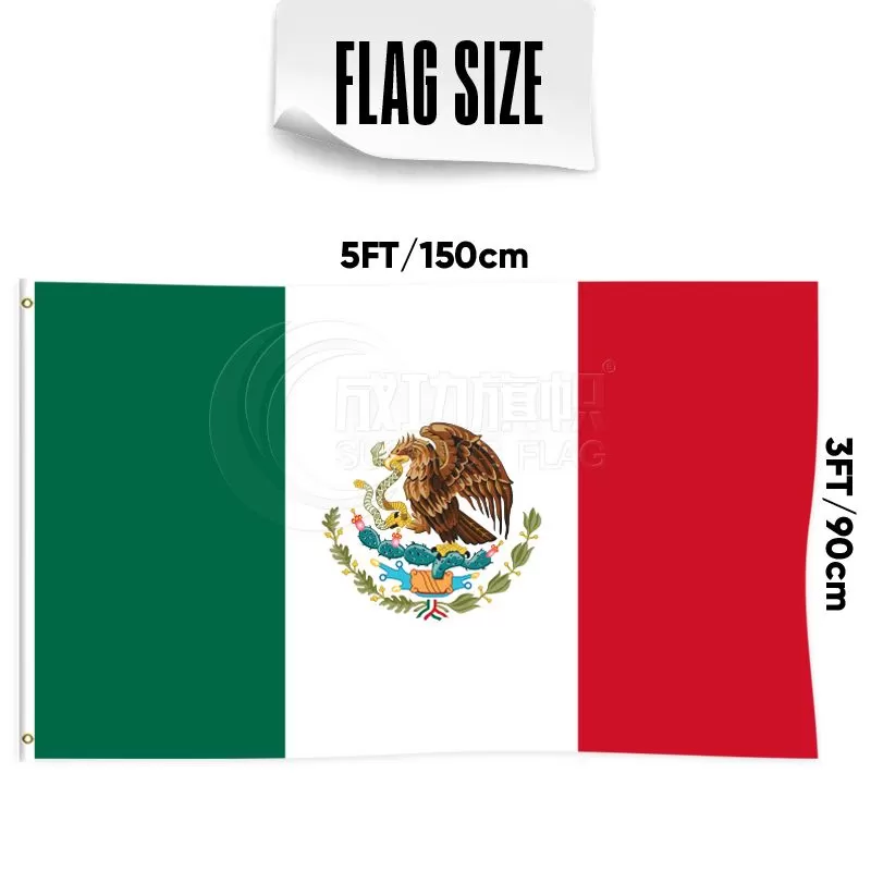 Custom Mexico Flags Wholesaler