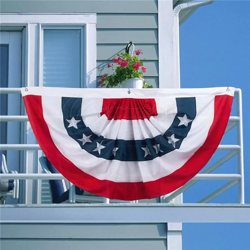 USA Pleated Fan Flags