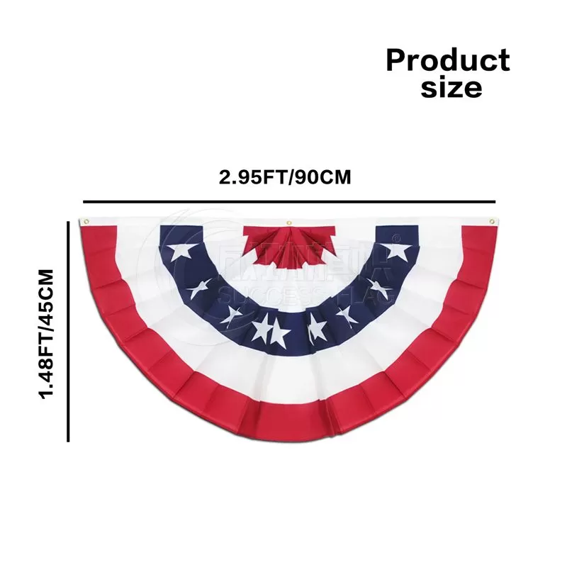 USA Pleated Fan Flags