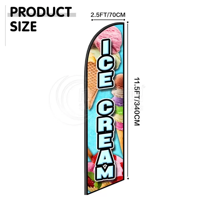 Ice Cream Feather Flags