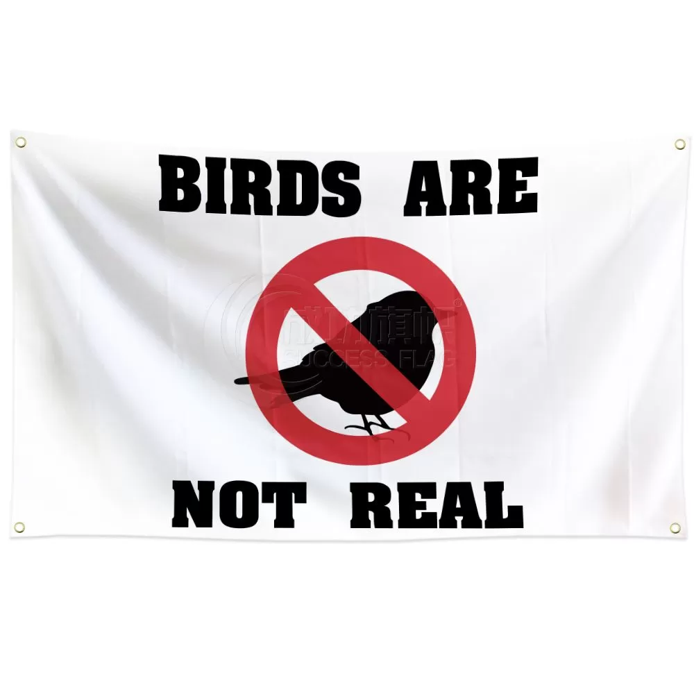 Birds Are Not Real Flag – 3x5 FT Funny Polyester Banner