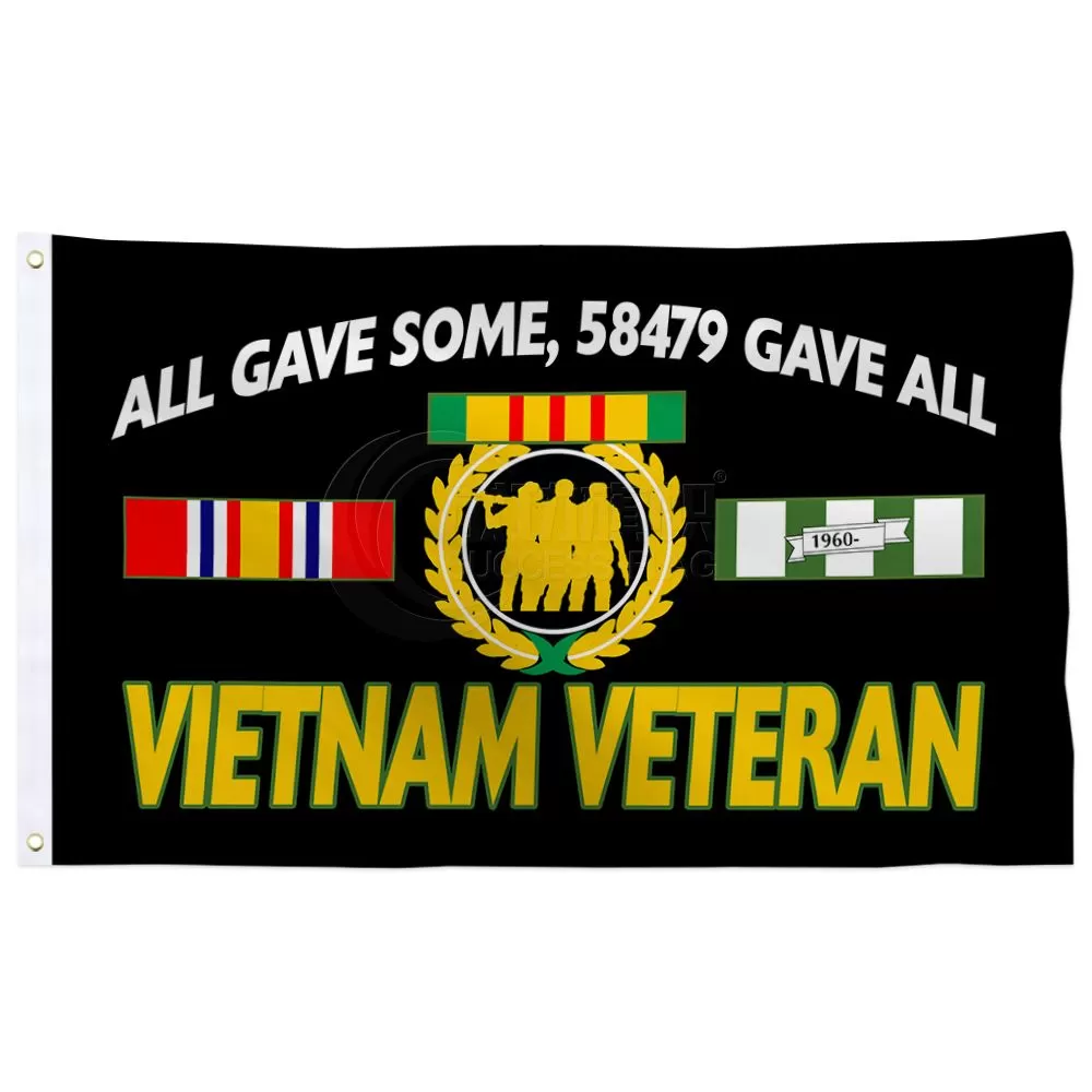 Vietnam Veteran Flag 3x5 FT | All Gave Some, 58479 Gave All Military Banner